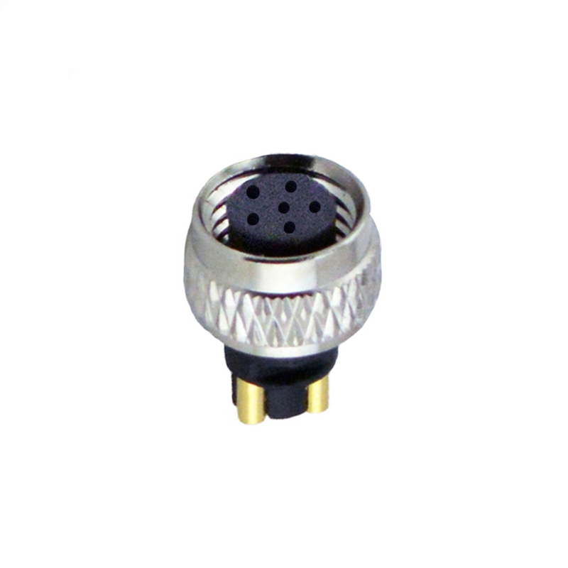 M8 6pin A code female moldable connector, unshielded